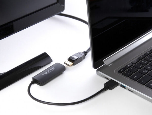 DeLOCK 63206 videokabel adapter 0,24 m HDMI Type A (Standard) DisplayPort + Micro-USB Sort