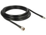 DeLOCK 5m, N/RP-SMA koaxial kabel CFD400, LLC400 Sort