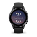 Garmin Vivoactive 5 3,05 cm (1.2") AMOLED 42 mm Digital 390 x 390 pixel Berøringsskærm Sort Wi-Fi GPS (satellit)