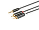 Prokord AUDIO-0025 lydkabel 15 m 3.5mm 2 x RCA Sort