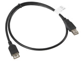 Lanberg CA-USBE-10CC-0007-BK USB-kabel USB 2.0 0,7 m USB A 0,48 Gbit/sek. Sort