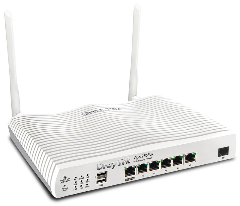 DrayTek Vigor 2865ax trådløs router Gigabit Ethernet Dual-band (2,4 GHz / 5 GHz) Hvid