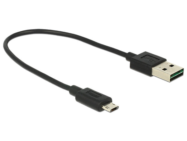 DeLOCK 84804 USB-kabel USB 2.0 0,2 m USB A Micro-USB B 0,48 Gbit/sek. Sort
