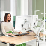 Leitz Ergo pladsbesparende dual monitor arm