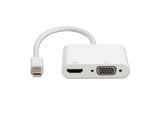 Prokord MDP12-HV videokabel adapter Mini DisplayPort HDMI + VGA (D-Sub) Hvid