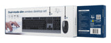Gembird KBS-WPS-02 tastatur Mus inkluderet Hjemme/kontor RF trådløs + Bluetooth QWERTY US International, Ukrainsk, Russisk Sort