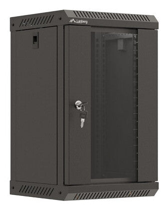 Lanberg WF11-3309-10B stativ 9U Vægmonteret stativ Sort