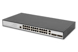 Digitus DN-80221-3 netværksswitch Administreret L2 Gigabit Ethernet (10/100/1000) Sort, Grå