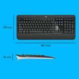 Logitech 920-008677 tastatur Mus inkluderet Universel RF trådløst QWERTZ Schweizisk Sort