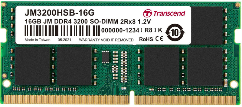 Transcend JetRam JM3200HSB-16G hukommelsesmodul 16 GB DDR4 260-pin SO-DIMM