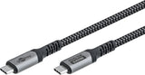 Goobay 74212 USB-kabel 1,5 m USB C 40 Gbit/sek. Sort, Grå