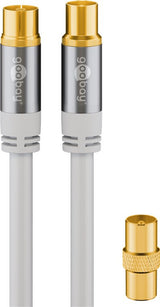 Goobay 70317 koaxial kabel 2 m Hvid