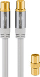 Goobay 70313 koaxial kabel 1 m Hvid