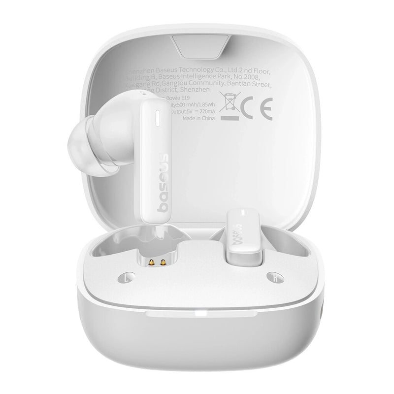 Baseus Bowie E19 Headset True Wireless Stereo (TWS) I ørerne Opkald/musik USB Type-C Bluetooth Hvid