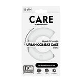 PanzerGlass CARE™ by ® Urban Combat Case Transparent m. Hvid Qi Compatible iPhone 17e | 16e