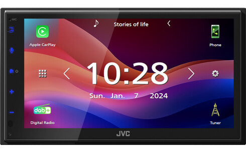JVC KW-M595DBT bil media receiver Sort Wi-Fi 22 W Bluetooth