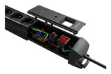 Lanberg SP1-05F-0500-BK stikdåse 5 m 5 AC stikkontakt(er) Indendørs Sort
