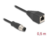 DeLOCK 60622 netværkskabel Sort 0,5 m Cat5e S/FTP (S-STP)