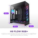 NZXT H9 Flow RGB+ Midi Tower Sort