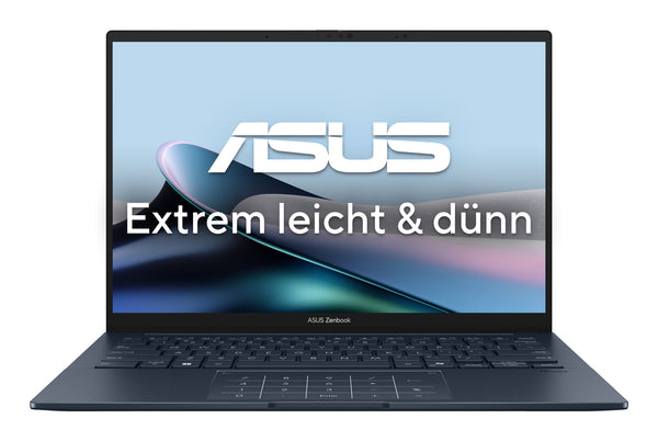 ASUS Zenbook 14 OLED UX3405CA-QD1303W Intel Core Ultra 7 255H Laptop 35,6 cm (14") WUXGA 16 GB LPDDR5x-SDRAM 1 TB SSD Wi-Fi 7 (802.11be) Windows 11 Home Tysk Blå