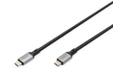 Digitus DB-300443-010-S USB-kabel USB4 Gen 2x2 1 m USB C 40 Gbit/sek. 100 W Sort