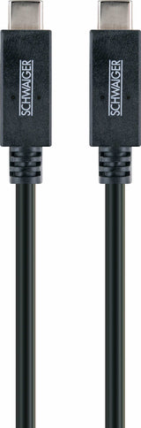 Schwaiger LK 101 C USB-kabel USB 3.2 Gen 2 (3.1 Gen 2) 1 m USB C 10 Gbit/sek. Sort