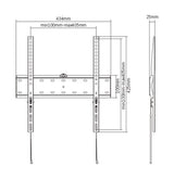 Gembird WM-55F-02 tv-beslag 139,7 cm (55") Sort