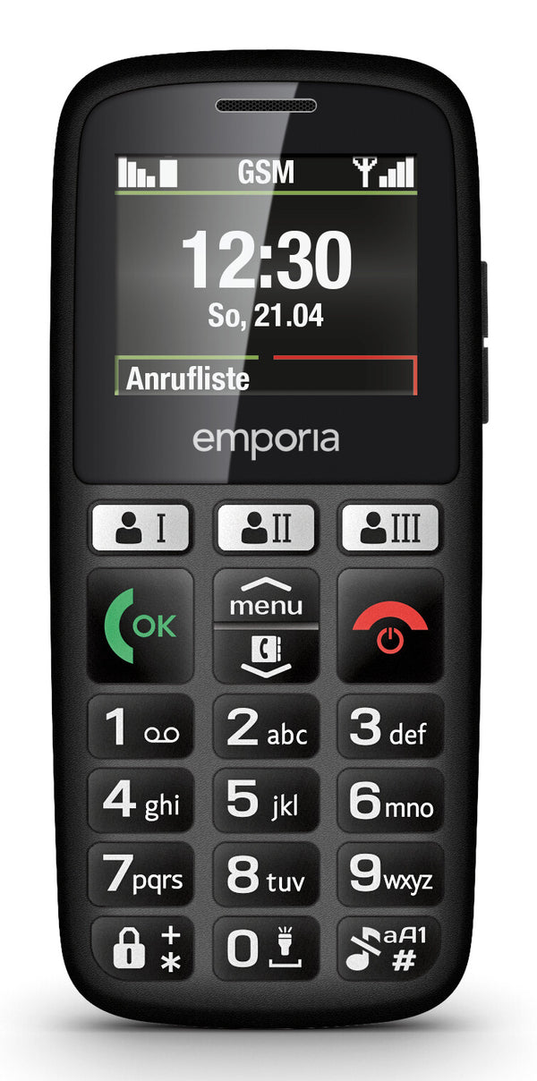 Emporia emporiaHAPPY 4,6 cm (1.81") 70 g Sort Begynder telefon