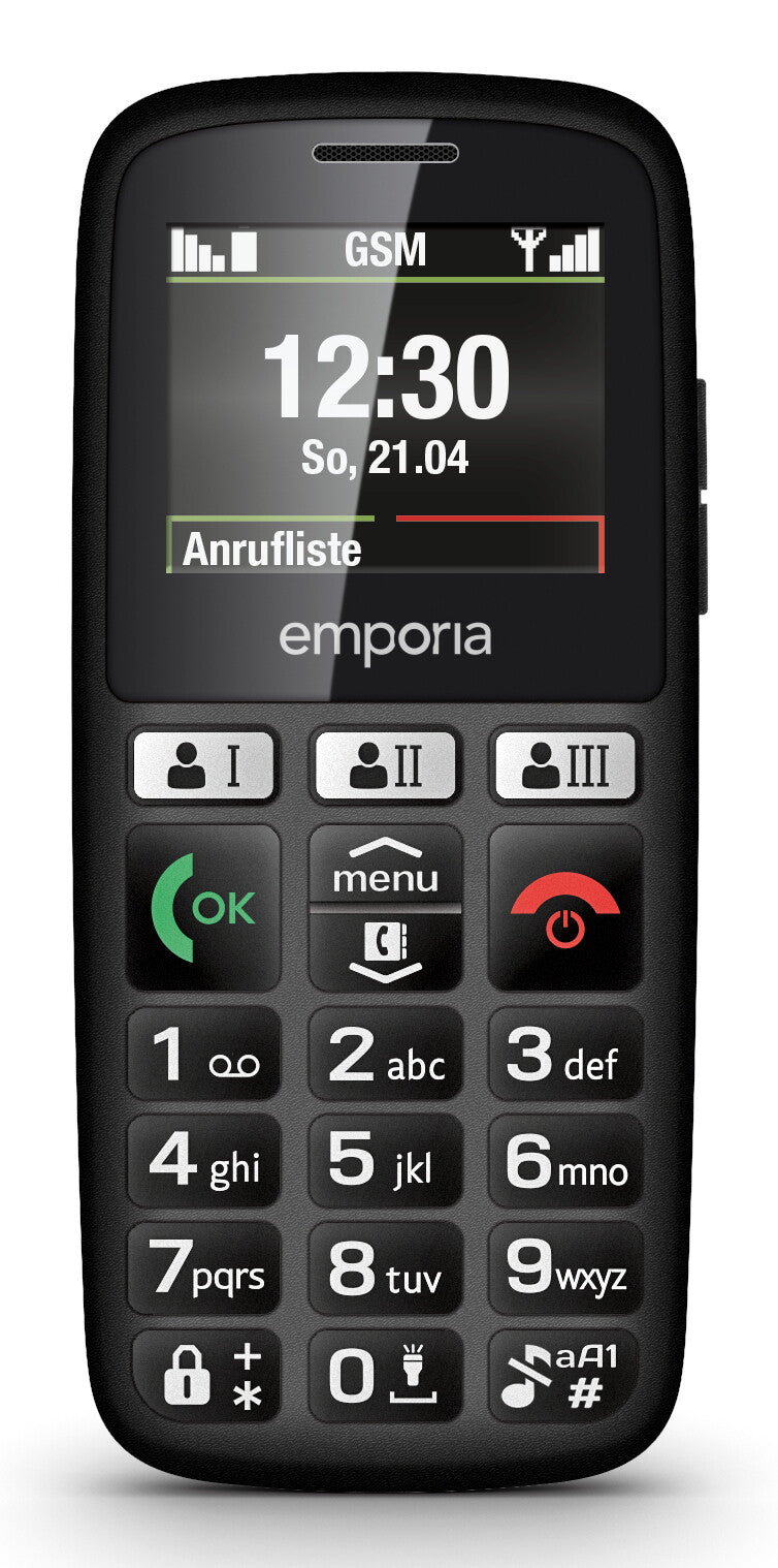 Emporia emporiaHAPPY 4,6 cm (1.81") 70 g Sort Begynder telefon