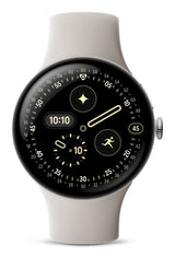 Google Pixel Watch 4 AMOLED 45 mm Digital Berøringsskærm 4G Sølv Wi-Fi GPS (satellit)