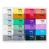 Staedtler FIMO 8013 C Modellering ler 600 g Sort, Blå, Kobberfarve, Guld, Grøn, Grå, Perle, Lyserød, Lilla, Rød, Rose, Sølv, Hvid, Gul 24 stk