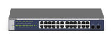 NETGEAR GS724Tv6 Administreret L2+/L3 Gigabit Ethernet (10/100/1000) 1U Blå, Grå