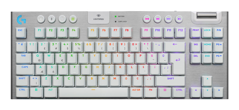 Logitech G G915 X Lightspeed tastatur Spil USB + RF Wireless + Bluetooth QWERTY US International Hvid