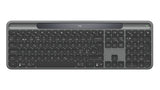 Logitech Signature Slim Solar+ K980 tastatur Universel RF trådløs + Bluetooth QWERTY Dansk, Finsk, Norsk, Svensk Grafit