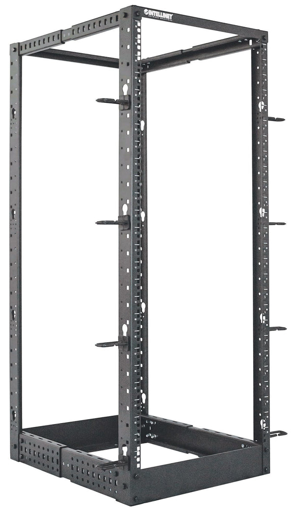 Intellinet 714242 stativ 26U Fritstående reol Sort