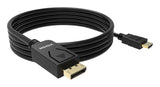 Vision TC 2MDPHDMI8K/BL videokabel adapter 2 m DisplayPort HDMI Sort