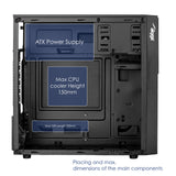 Akyga Obudowa Micro ATX AK19BK USB-C + USB 3.0 + 2x USB 2.0 czarna bez PSu Micro Tower Sort