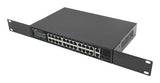 Lanberg RSFE-24P-2C-250 netværksswitch Ikke administreret Gigabit Ethernet (10/100/1000) Strøm over Ethernet (PoE) 1U Sort