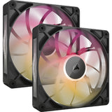 Corsair iCUE LINK RX140 MAX RGB Computerkabinet Ventilator 14 cm Sort 2 stk