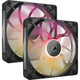 Corsair iCUE LINK RX140 MAX RGB Computerkabinet Ventilator 14 cm Sort 2 stk