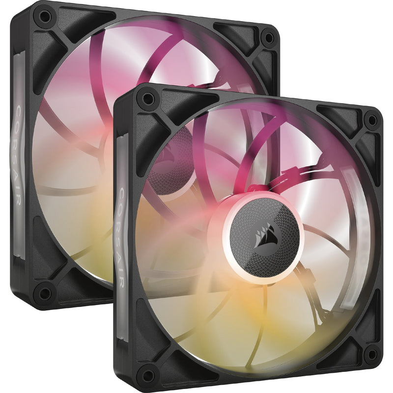 Corsair iCUE LINK RX140 MAX RGB Computerkabinet Ventilator 14 cm Sort 2 stk