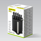 Maestro MR-1413-BLACK køkkenbestik & knivsæt 8 stk