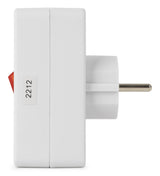 Entac EPAG-1EE2E-SW strømstik adapter Type F Type C (Europlug)+Type F Hvid