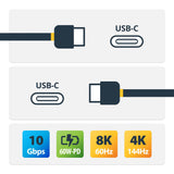 StarTech.com UCC-3M-10G-USB-CABLE USB-kabel USB 3.2 Gen 2 (3.1 Gen 2) USB C 10 Gbit/sek. 60 W Sort