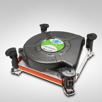 Inter-Tech K-2 Processor Køler 7,5 cm Sort, Kobberfarve, Sølv