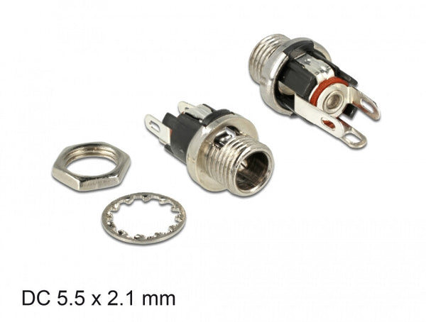 DeLOCK 89910 kabelsamler DC Sort, Nikkel