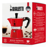 Bialetti 4941 manuel kaffemaskine Moka gryde Rød