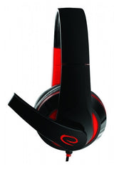 Esperanza EGH300R hovedtelefoner/headset Ledningsført Spil Sort, Rød