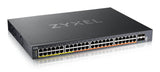 Zyxel XMG2230-52HP Administreret L2/L3 2.5G Ethernet (100/1000/2500) Strøm over Ethernet (PoE) 1U Sort