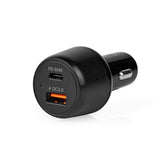 Nedis Car Charger Smartphone Sort Cigartænder Hurtig opladning Automatisk